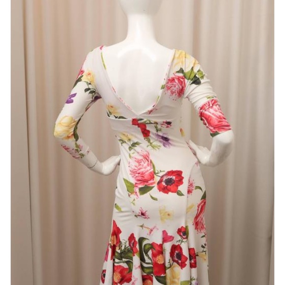 Roberto Cavalli 3/4 Sleeve Dress with Gold Snake Pin - Picture 9 of 10